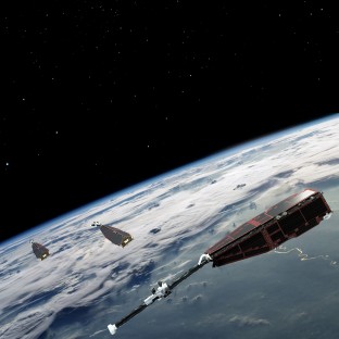 Swarm - one of the Explorer satellites explore the earth's magnetic fields with large accuracy
